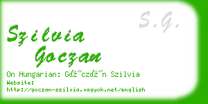 szilvia goczan business card
