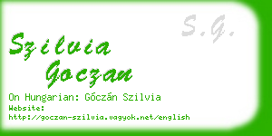szilvia goczan business card